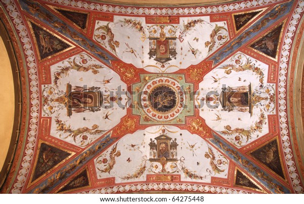 Painted Ceilings Famous Bologna Arcades Italy Stock Photo Edit