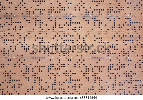 Painted Circle Perforated Metal Panel Texture Stock Photo Edit Now