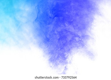 The painted color smoke and combustion gases up from a fire or furnace and typically through the roof of a house. Image contain with the grains that may use for abstract background. - Shutterstock ID 733792564