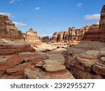 Painted desert landscapes from the Needles District of Canyonlands National Park