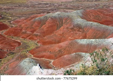 Painted Desert sits within the Petrified Forest National Park off historic Route 66, between Holbrook, Arizona and Gallup, New Mexico
