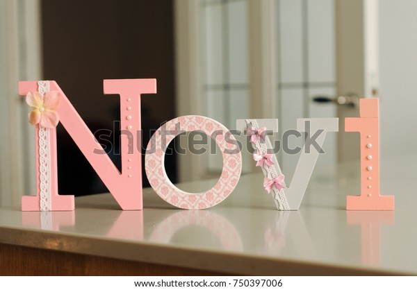 pink letters for nursery