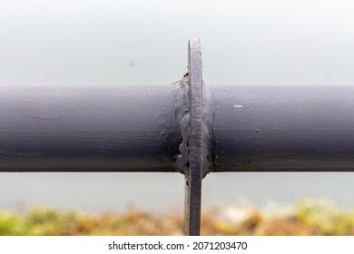 Painted Metal Fence From Pipes