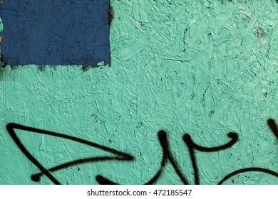 Painted Plywood In Green And Blue