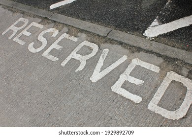 Painted Reserved Parking Space Sign