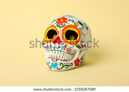Painted skull for the Mexican Day of the Dead.