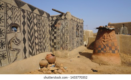 Painted Village In Burkina Faso