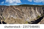 Painted Wall in Black Canyon of the Gunnison National Park, Colorado, USA panorama