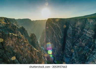 The Painted Wall at the Black Canyon of the Gunnison in Colorado, USA.