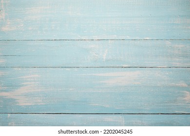 Painted wooden strips background for studio photography. Grunge light blue color wooden planks backdrop for still life or product photography. - Shutterstock ID 2202045245
