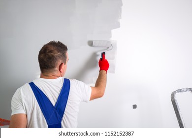 Painter Man Work Paint Roller Stock Photo 1152152387 | Shutterstock