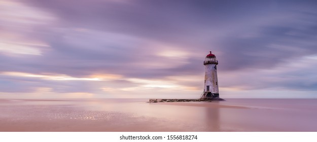 Painterly long exposure talacre lighthouse 
