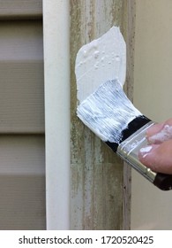 Painting Basement Door Trim White On A Vinyl Siding House