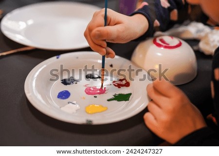 Painting porcelain classes for kids.