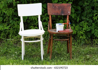 Painting Restoration Old Chair Before And After