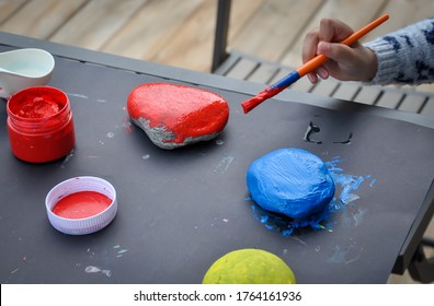 Painting Rocks As Activity For Kids