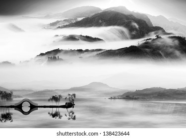 Painting style of chinese landscape for adv or others purpose use