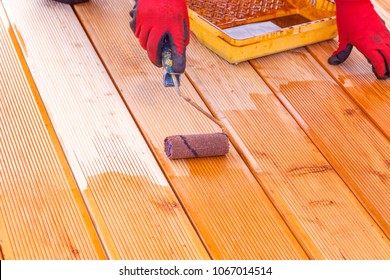 Painting A Terrace Board Impregnation Water Proofing