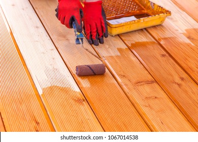 Painting A Terrace Board Impregnation Water Proofing