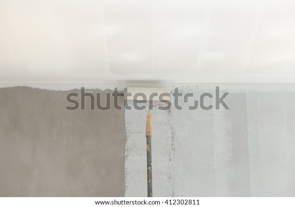 Painting Wall Ceiling Paint Roller Stock Photo Edit Now 412302811