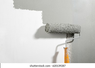 Painting Wall With Paint Roller