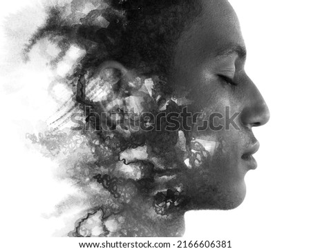 A paintography portrait of a young man