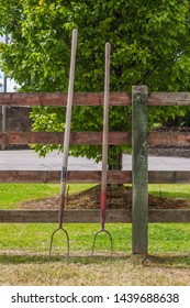 Pair Of 2 Prong Hay Pitch Forks