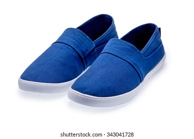 Pair Blue Tennis Shoes Without Laces Stock Photo 343041728 | Shutterstock