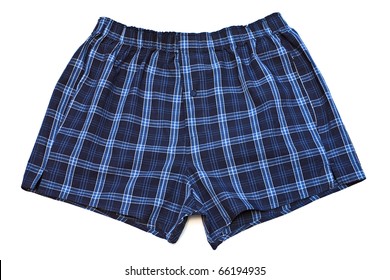 A Pair Of Boxer Shorts (underwear) Isolated On White Background.
