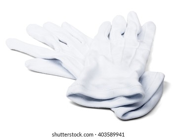 Pair of butlers white gloves