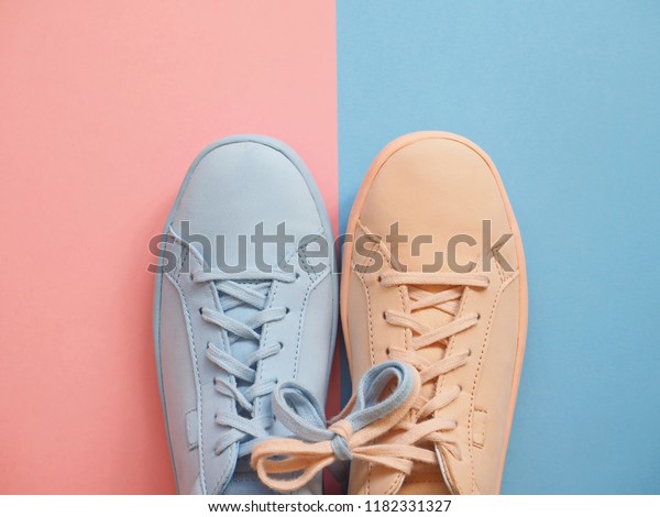 different color shoes
