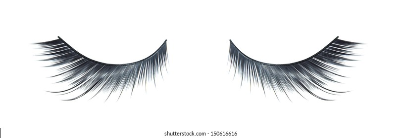 pair of fake false eyelash isolated on white