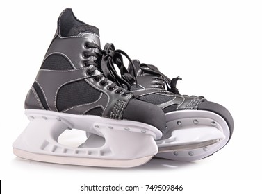 Closeup Old Ice Skates Isolated On Stock Photo (Edit Now) 119159593