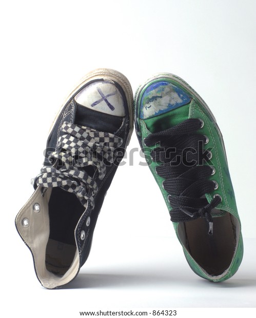 Pair Mismatched Shoes Stock Photo Edit Now 864323