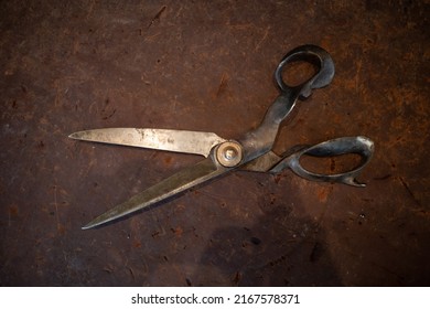 A Pair Of Old Heavy Duty Scissors.