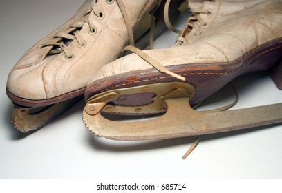 Pair Of Old Ice Skates