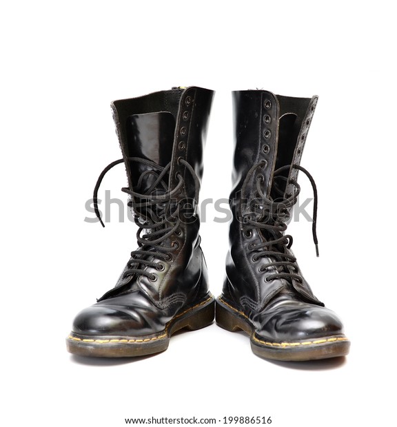 mens calf length leather boots