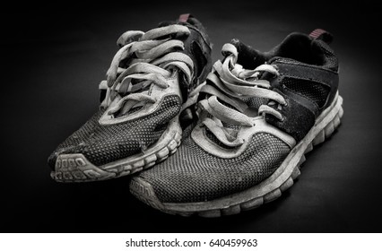 A Pair Of Old Running Shoes