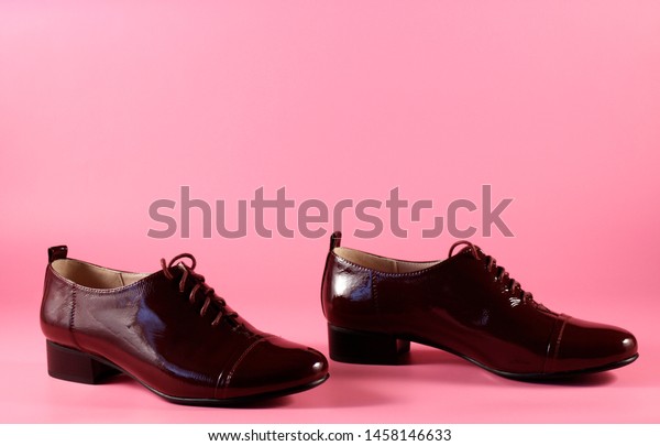 patent leather burgundy shoes