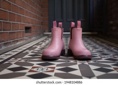 Pair Of Pink Gum Boots