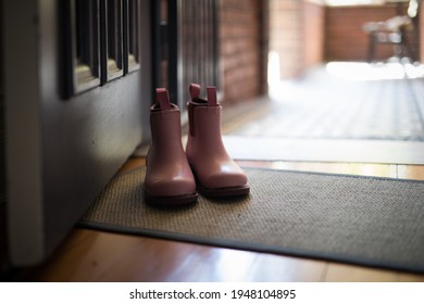 Pair Of Pink Gum Boots