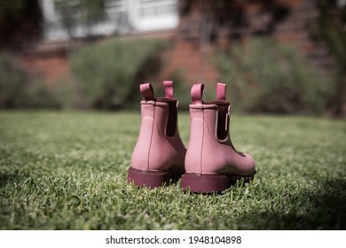 Pair Of Pink Gum Boots