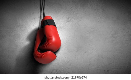 Pair Red Boxing Gloves Hanging On Stock Photo 219906574 | Shutterstock