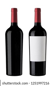 
Pair Of Red Wine Bottles 