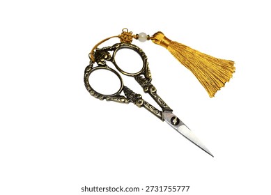 A pair of scissors placed on a table.