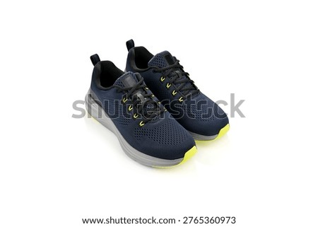 A pair of sneakers created with focus stacking technique for better sharpness of entire image