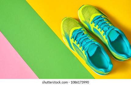 colorful workout shoes