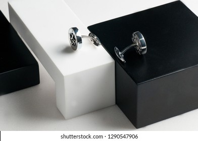 A pair of stylish cufflinks - Shutterstock ID 1290547906