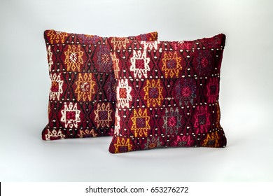 A Pair - Vintage Rug Pillow