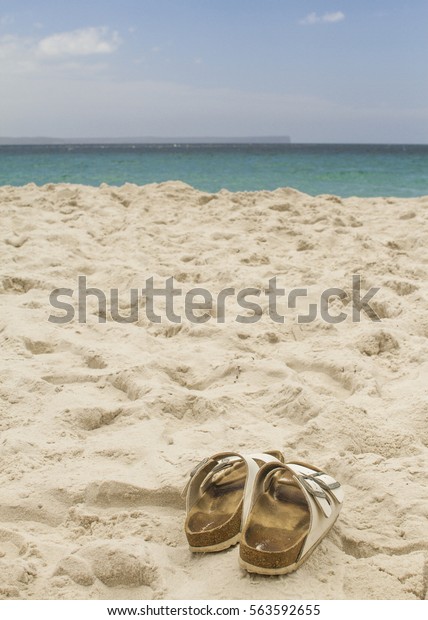 white beach shoes